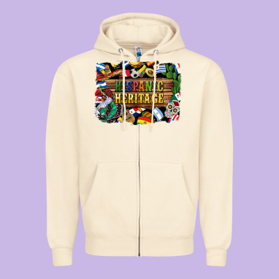Hispanic Heritage Flags Zipper Hoodie Designed By Bundleandbundleshop