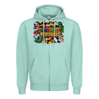 Seafoam hispanic heritage flags Zipper Hoodie - BundleAndBundleShop