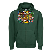 Sports Green hispanic heritage flags Zipper Hoodie - BundleAndBundleShop