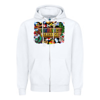 White hispanic heritage flags Zipper Hoodie - BundleAndBundleShop