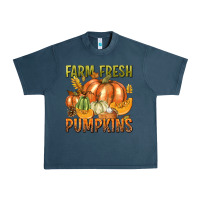 Midnight Navy Farm Fresh Pumpkins Urban Heavy Tee - texasbilliewilder