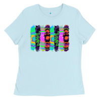 Baby Blue tie dye brushstrokes Ladies Tee - RanaPortraitStore