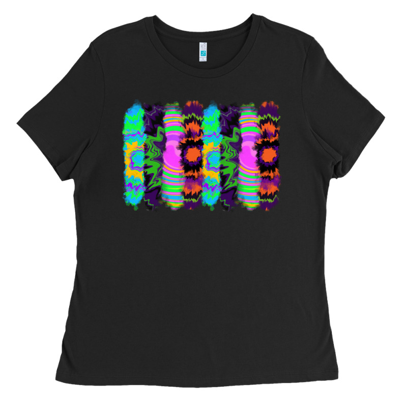 Tie Dye Brushstrokes Ladies Tee by RanaPortraitStore | Teevron