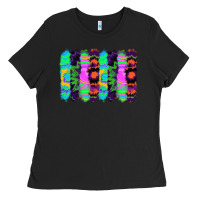 Black tie dye brushstrokes Ladies Tee - RanaPortraitStore