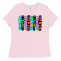 Bubblegum Pink tie dye brushstrokes Ladies Tee - RanaPortraitStore