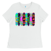 White tie dye brushstrokes Ladies Tee - RanaPortraitStore