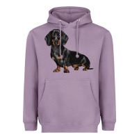 Lavender Dachshund Dog Illustrations Heavyweight Hoodie - LillyAllenDesigns