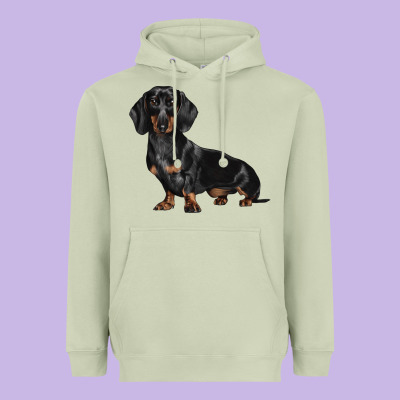 Dachshund Dog Illustrations Heavyweight Hoodie Designed By Lillyallendesigns