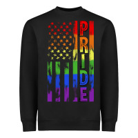 Black lgbtq pride american flag Heavyweight Sweatshirt - FaDigitalArtStudio