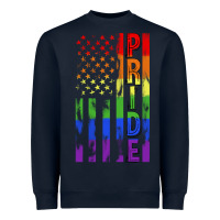Navy lgbtq pride american flag Heavyweight Sweatshirt - FaDigitalArtStudio