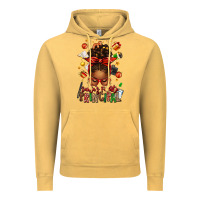 Vintage Mustard santas favorite principal afro messy bun Vintage Hoodie - texasbilliewilder