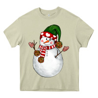 Mossy Snowman Heavy Core Tee - NancyCooperArtShop