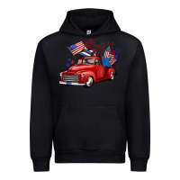 Black american truck 4th of july Urban Hoodie - BarkalooDesign