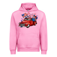 Fuchsia Pink american truck 4th of july Urban Hoodie - BarkalooDesign
