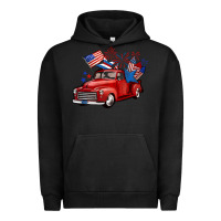 Pigment Black american truck 4th of july Urban Hoodie - BarkalooDesign