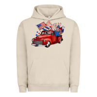 Pigment French Oak american truck 4th of july Urban Hoodie - BarkalooDesign