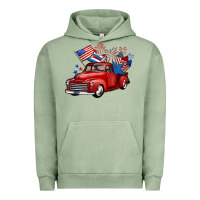 Pigment Oil Green american truck 4th of july Urban Hoodie - BarkalooDesign