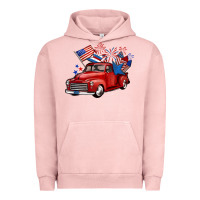 Pigment Salmon american truck 4th of july Urban Hoodie - BarkalooDesign