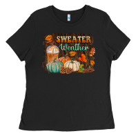 Black sweater weather Ladies Tee - BundleAndBundleShop