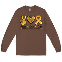 Chestnut peace love cure childhood cancer Long Sleeve Tee - Jasminsmagicworld