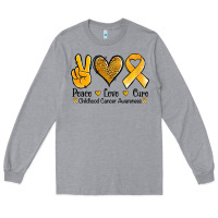 Peace Love Cure Childhood Cancer Long Sleeve Tee | Teevron
