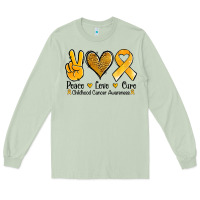 Matcha peace love cure childhood cancer Long Sleeve Tee - Jasminsmagicworld