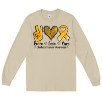 Mushroom peace love cure childhood cancer Long Sleeve Tee - Jasminsmagicworld