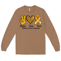Toasted Coconut peace love cure childhood cancer Long Sleeve Tee - Jasminsmagicworld