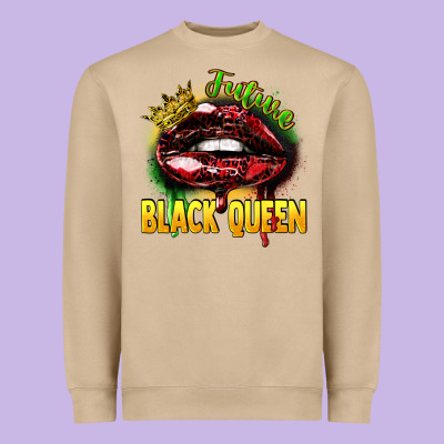 Future Black Queen Heavyweight Sweatshirt Designed By Fadigitalartstudio