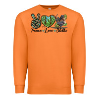 Carrot Peace Love Sloths Premium Sweatshirt - LillyAllenDesigns