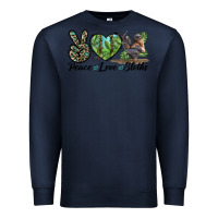 Navy Peace Love Sloths Premium Sweatshirt - LillyAllenDesigns