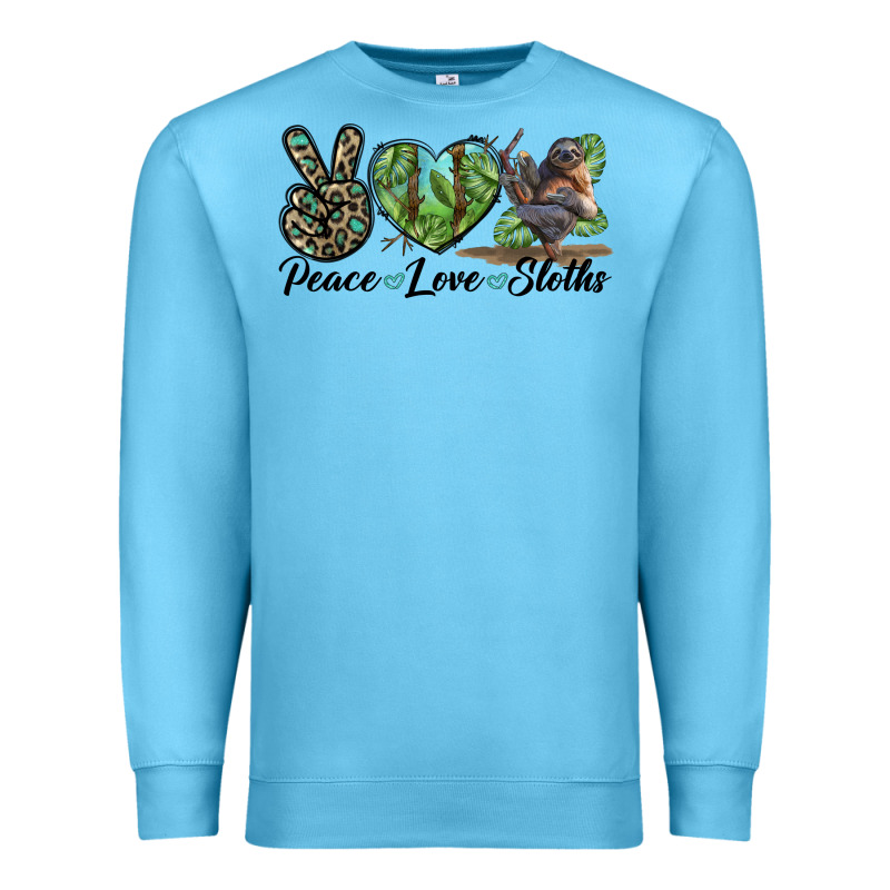 Peace Love Sloths Premium Sweatshirt by LillyAllenDesigns | Teevron