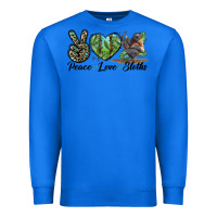True Royal Peace Love Sloths Premium Sweatshirt - LillyAllenDesigns