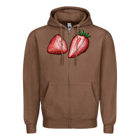 Chestnut strawberries Zipper Hoodie - BundleAndBundleShop