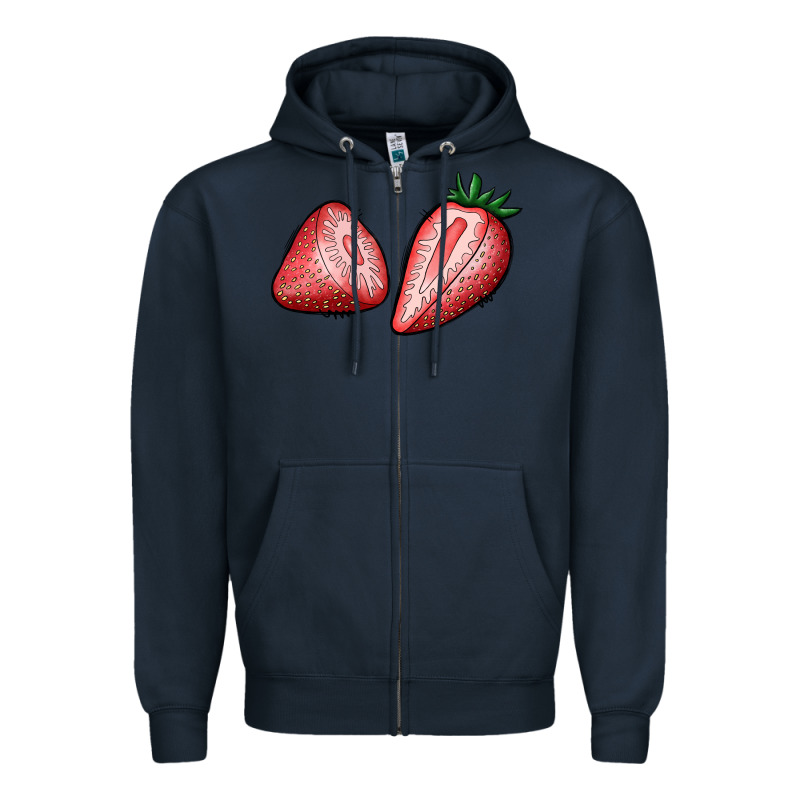 Strawberries Zipper Hoodie by BundleAndBundleShop | Teevron