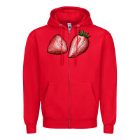 Red strawberries Zipper Hoodie - BundleAndBundleShop
