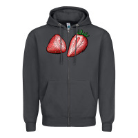 Smoke strawberries Zipper Hoodie - BundleAndBundleShop