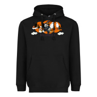 Black Hallowen Panda Heavyweight Hoodie - LillyAllenDesigns