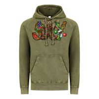 Vintage Olive Army Christmas Joy Vintage Hoodie - NancyCooperArtShop