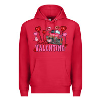Cardinal hello valentine valentine's day truck Premium Hoodie - FaDigitalArtStudio
