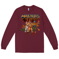 Burgundy he man white color Long Sleeve Tee - tuanDangUi