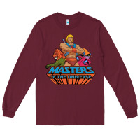 Burgundy he man white color 1 Long Sleeve Tee - tuanDangUi