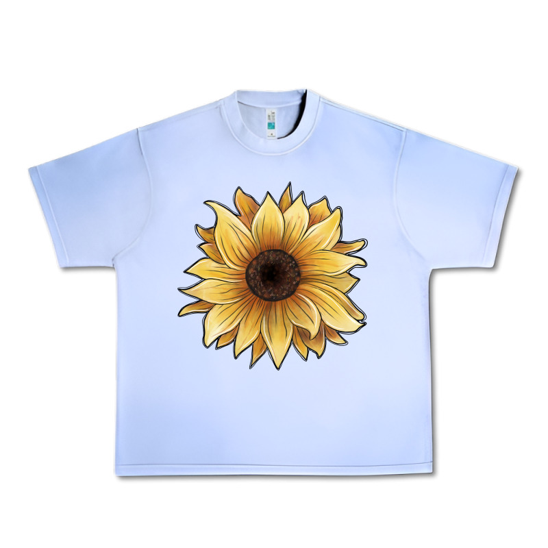 Watercolor Sunflower Urban Heavy Tee by JahusDesignShop | Teevron