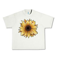 Pistachio watercolor sunflower Urban Heavy Tee - JahusDesignShop