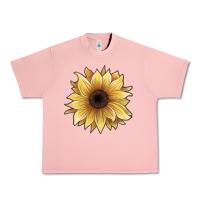 Salmon watercolor sunflower Urban Heavy Tee - JahusDesignShop