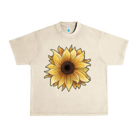 Sandshell watercolor sunflower Urban Heavy Tee - JahusDesignShop