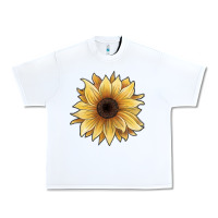 White watercolor sunflower Urban Heavy Tee - JahusDesignShop