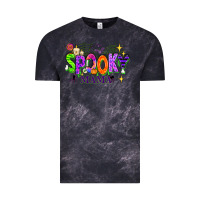 Cloud Black Halloween Spooky Mama Vintage Tee - texasbilliewilder