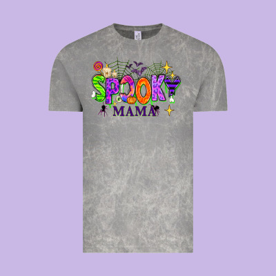 Halloween Spooky Mama Vintage Tee Designed By Texasbilliewilder