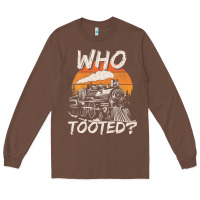 Chestnut Who Tooted Funny Train Lovers And Railroad Retro Vintage Long Sleeve Tee - tuanDangUi